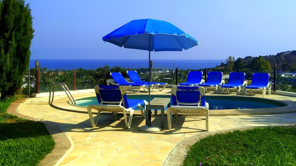 Bazén v ubytování Cortijo Molino in Almayate nebo v jeho okolí