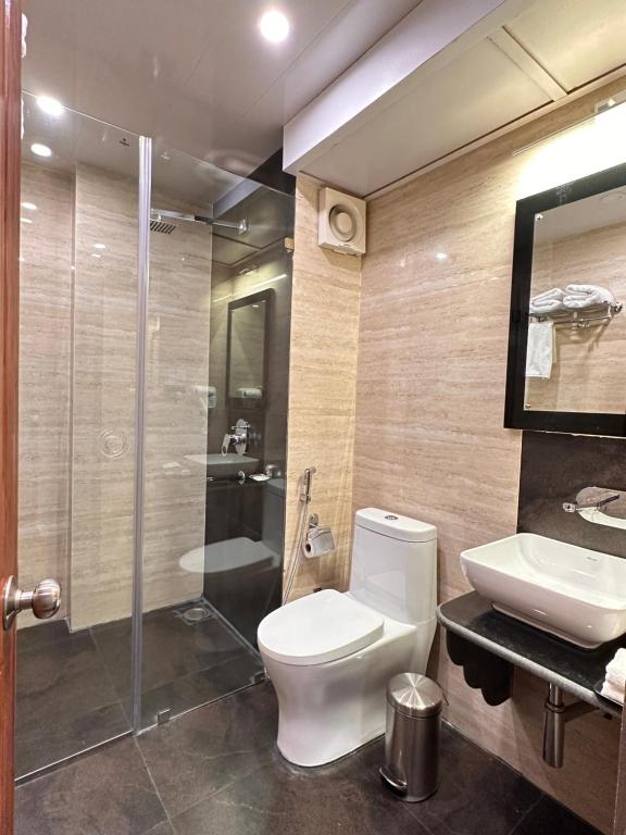 Koupelna v ubytování NUMINOUS HOTEL