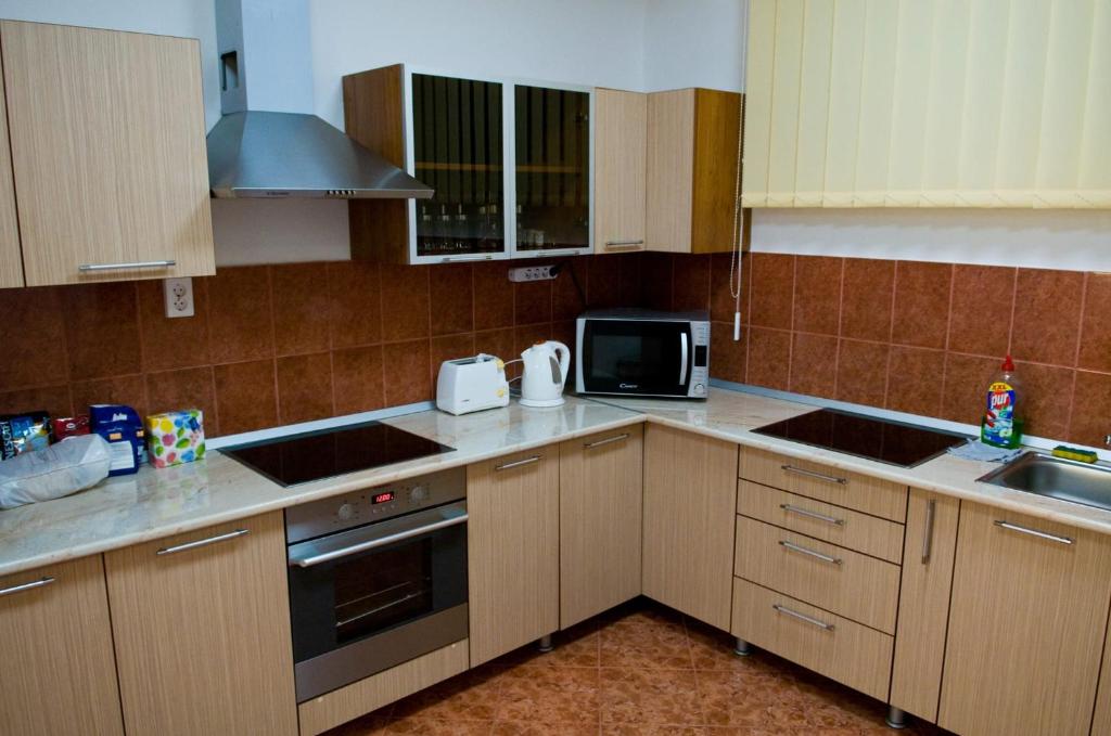 Kuchyň nebo kuchyňský kout v ubytování Casa Panorama Sovata