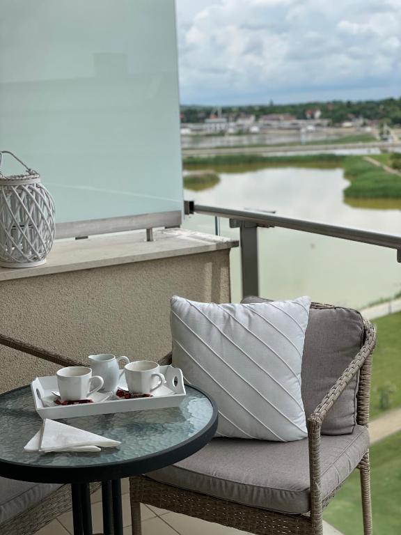 Výhled na řeku, která protéká v blízkosti apartmánu