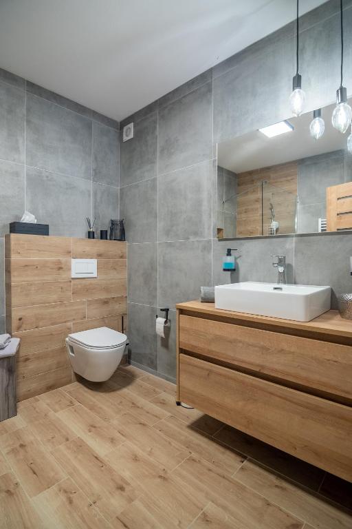 Koupelna v ubytování Apartmány Pernek