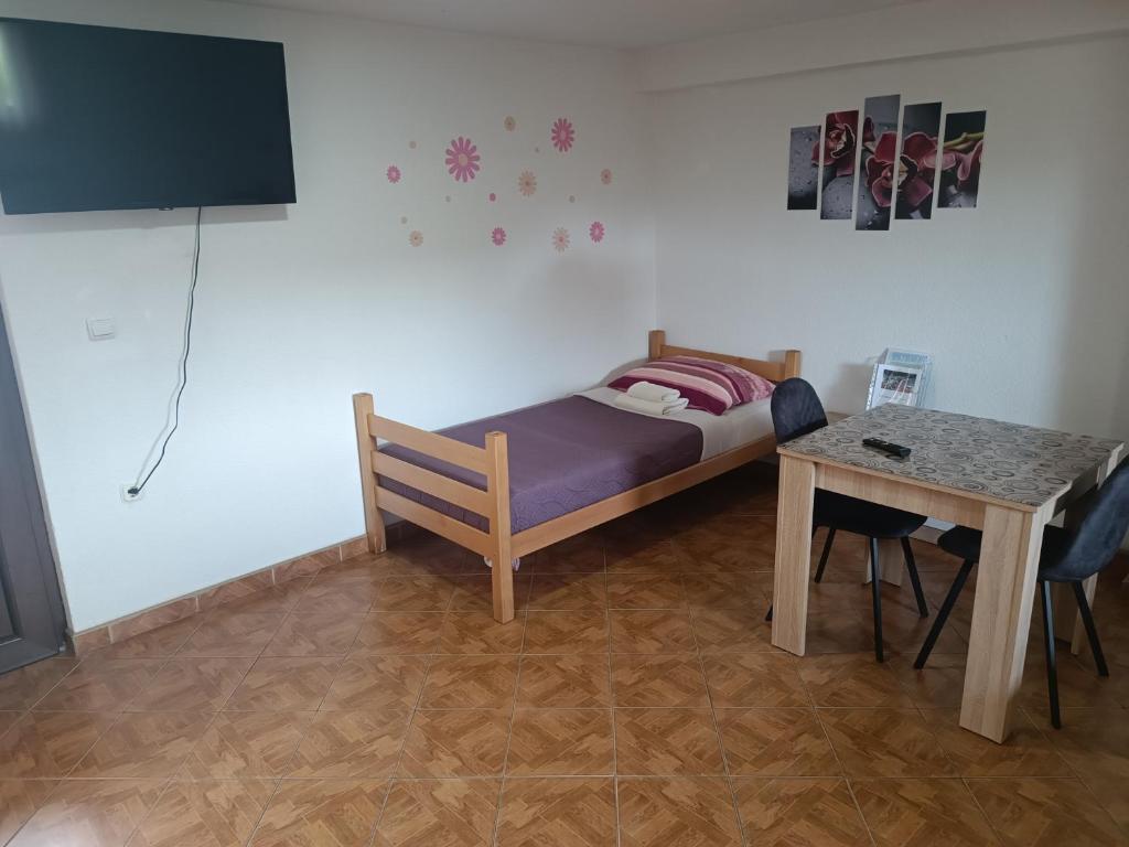 Postel nebo postele na pokoji v ubytování Rooms Marijanović Plitvice