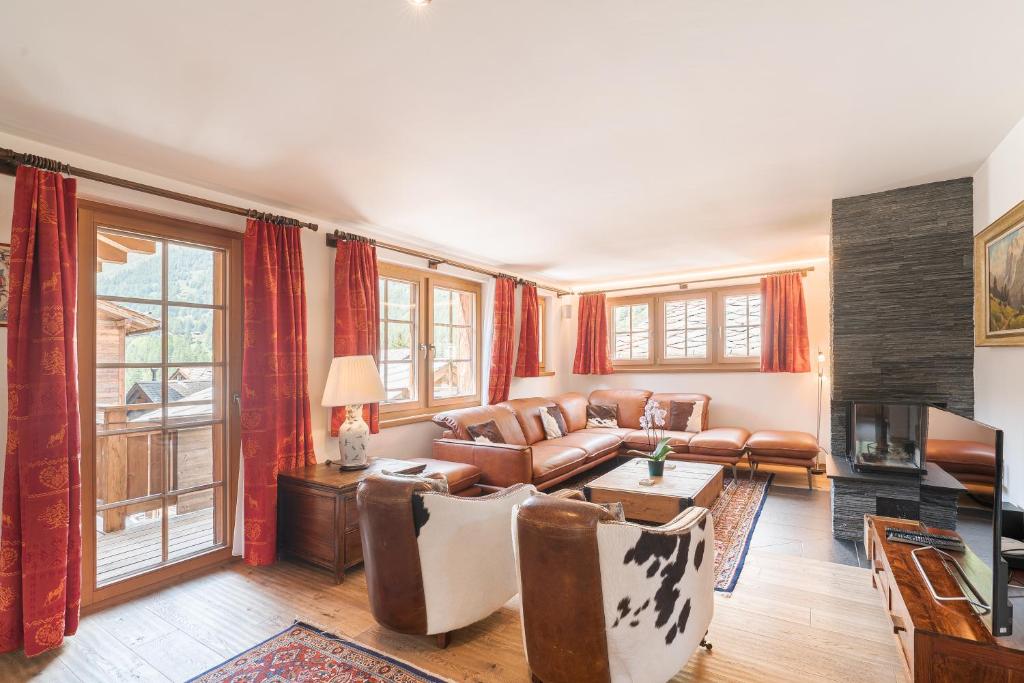 Posezení v ubytování Chalet Ulysse