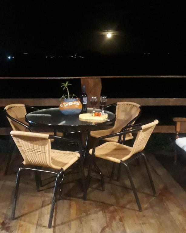 Balkón nebo terasa v ubytování Chalé Mirante da Pedra