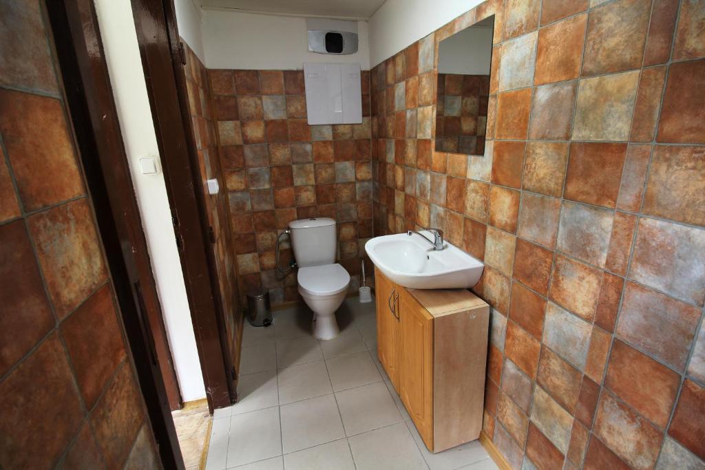 Koupelna v ubytování Chaty Kašperské Hory