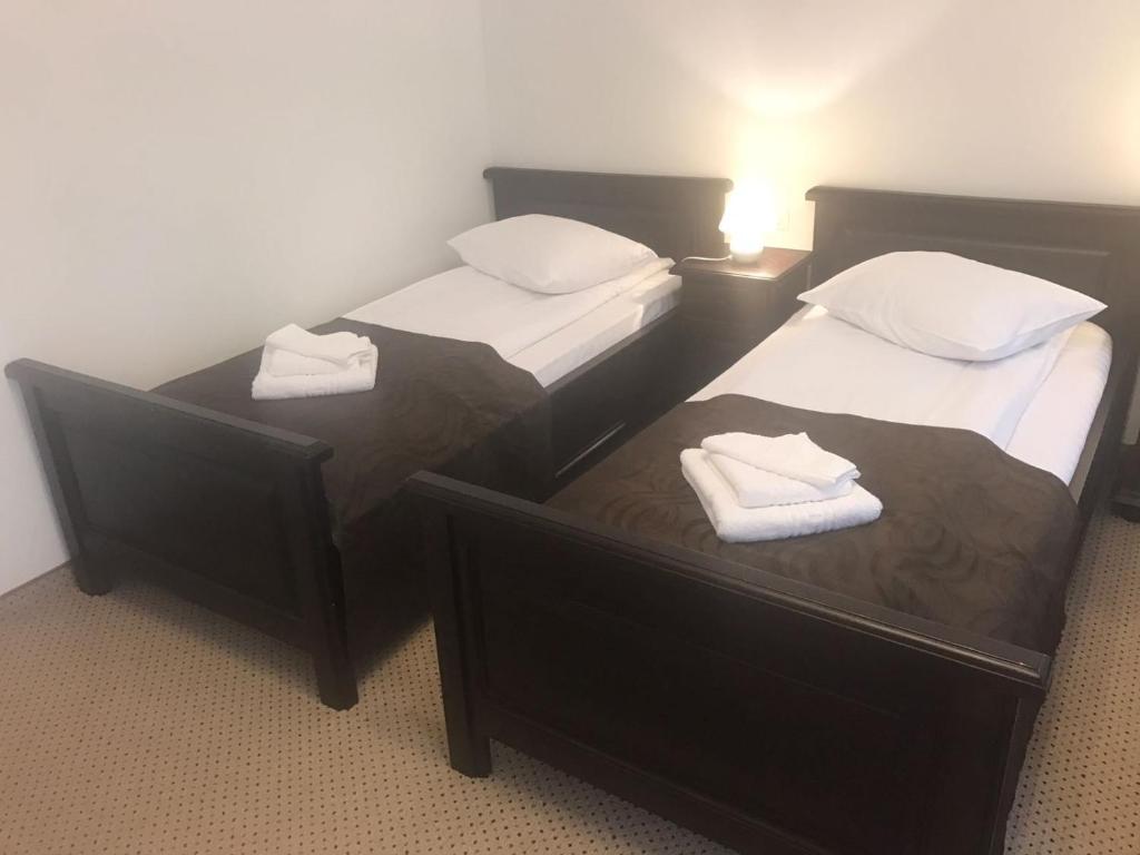 Postel nebo postele na pokoji v ubytování Hotel Popasul Regelui Transalpina