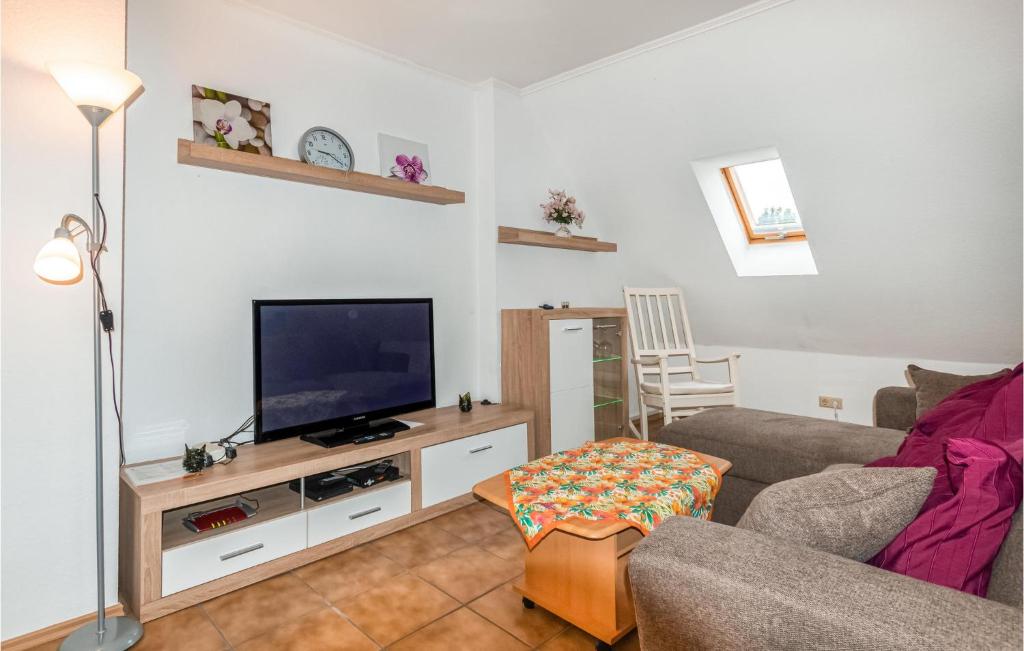 een woonkamer met een bank en een tv bij 2 Bedroom Amazing Apartment In Harrislee in Harrislee