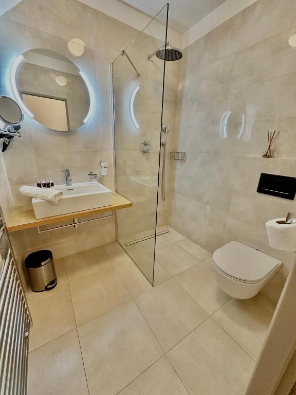Koupelna v ubytování Hotel Kocour