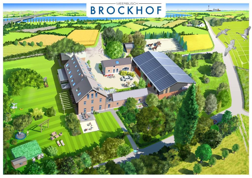 un'immagine di una mappa di una casa di Bed & Breakfast Brockhof Meerbusch a Meerbusch