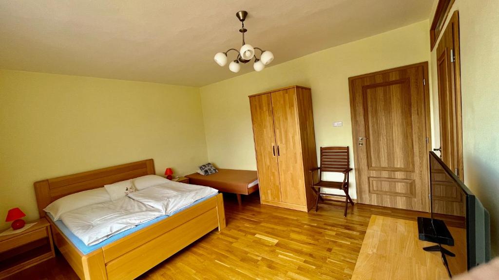 Postel nebo postele na pokoji v ubytování Privat u Eriky