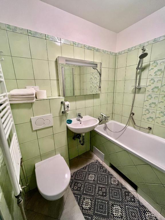 Koupelna v ubytování Privat u Eriky