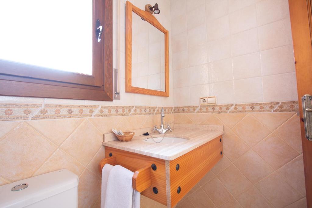 Koupelna v ubytování Tirontillana