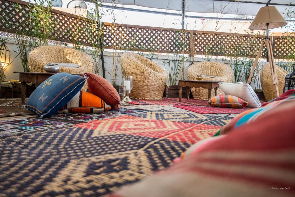 Posezení v ubytování Hotel & Spa Riad El Walaa