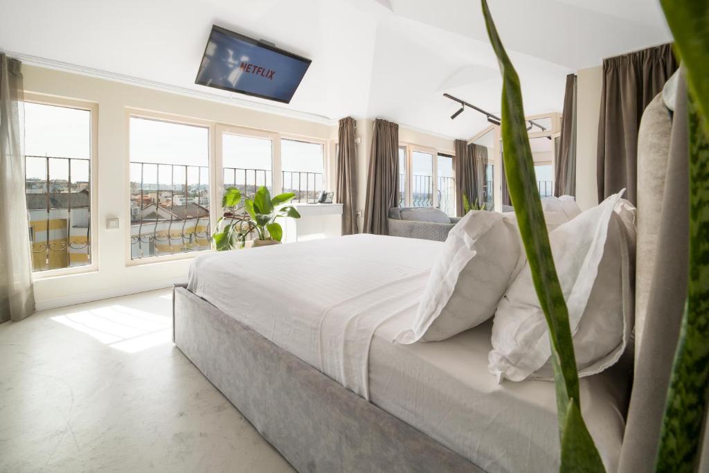Postel nebo postele na pokoji v ubytování Relax Sozopol