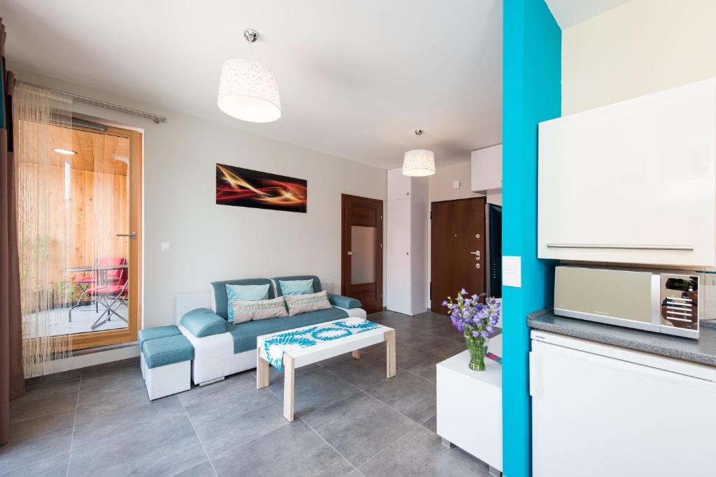 Kuchyňa alebo kuchynka v ubytovaní Apartamenty Prestige Browar Lubicz Stare Miasto
