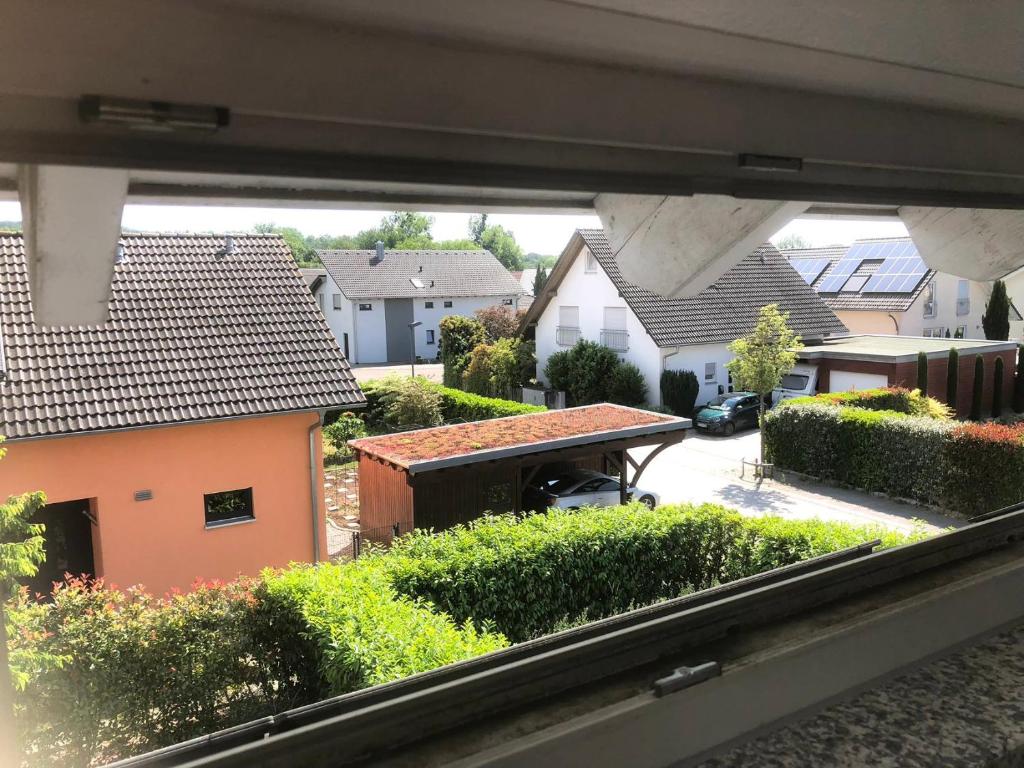 a view from a window of a house at Pod-Inn 坡顶公寓-文化谷仓 in Kuppenheim