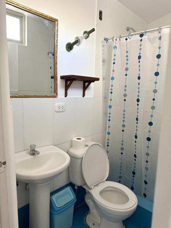 Koupelna v ubytování Homestay Pachamama