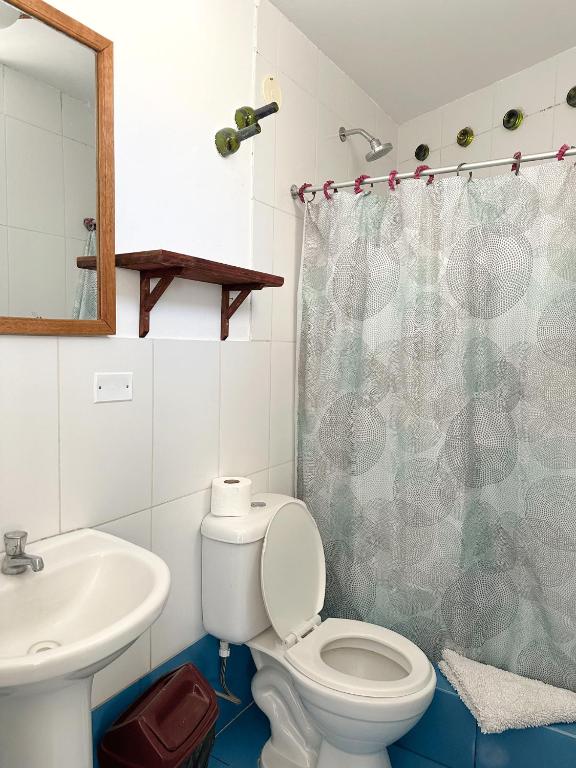 Koupelna v ubytování Homestay Pachamama