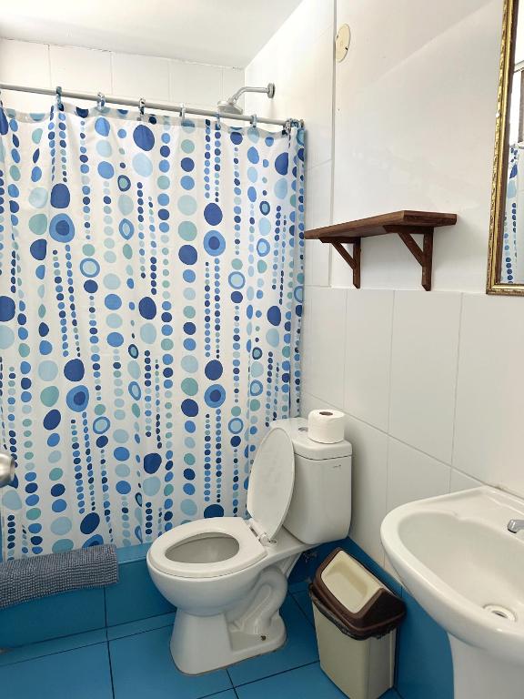 Koupelna v ubytování Homestay Pachamama
