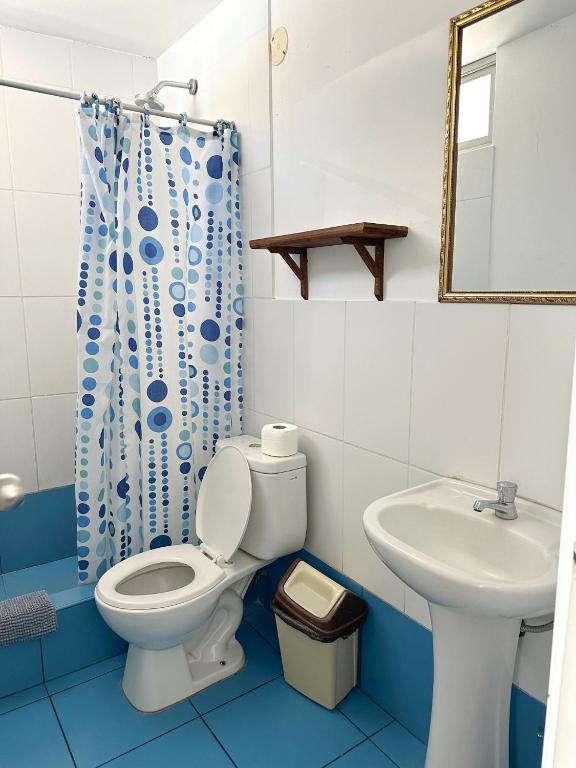 Koupelna v ubytování Homestay Pachamama