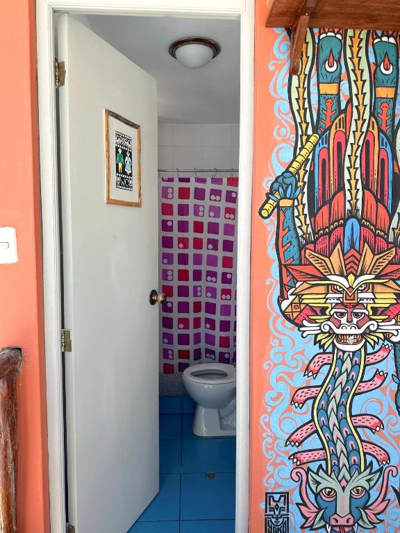 Koupelna v ubytování Homestay Pachamama