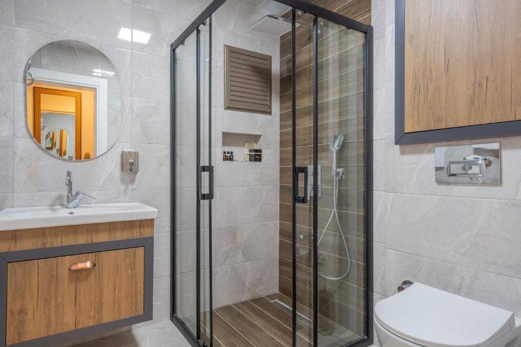 Koupelna v ubytování Quality Gold Suite Hotel