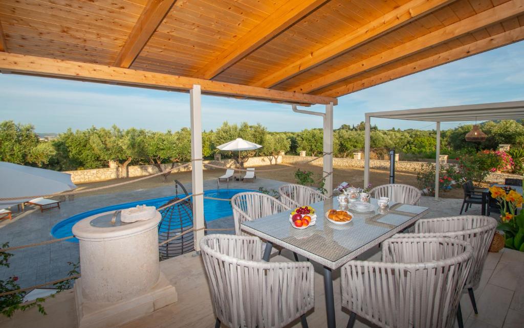 Bazén v ubytování Ariadni Vista Mare Villa by "elite" nebo v jeho okolí