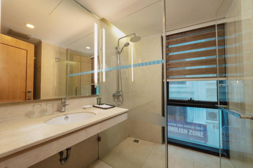 Koupelna v ubytování HALO HANOI HOTEL