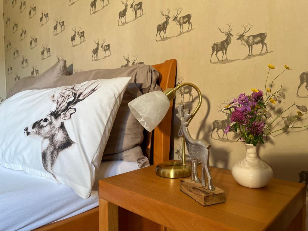 Postel nebo postele na pokoji v ubytování Haus Seebach