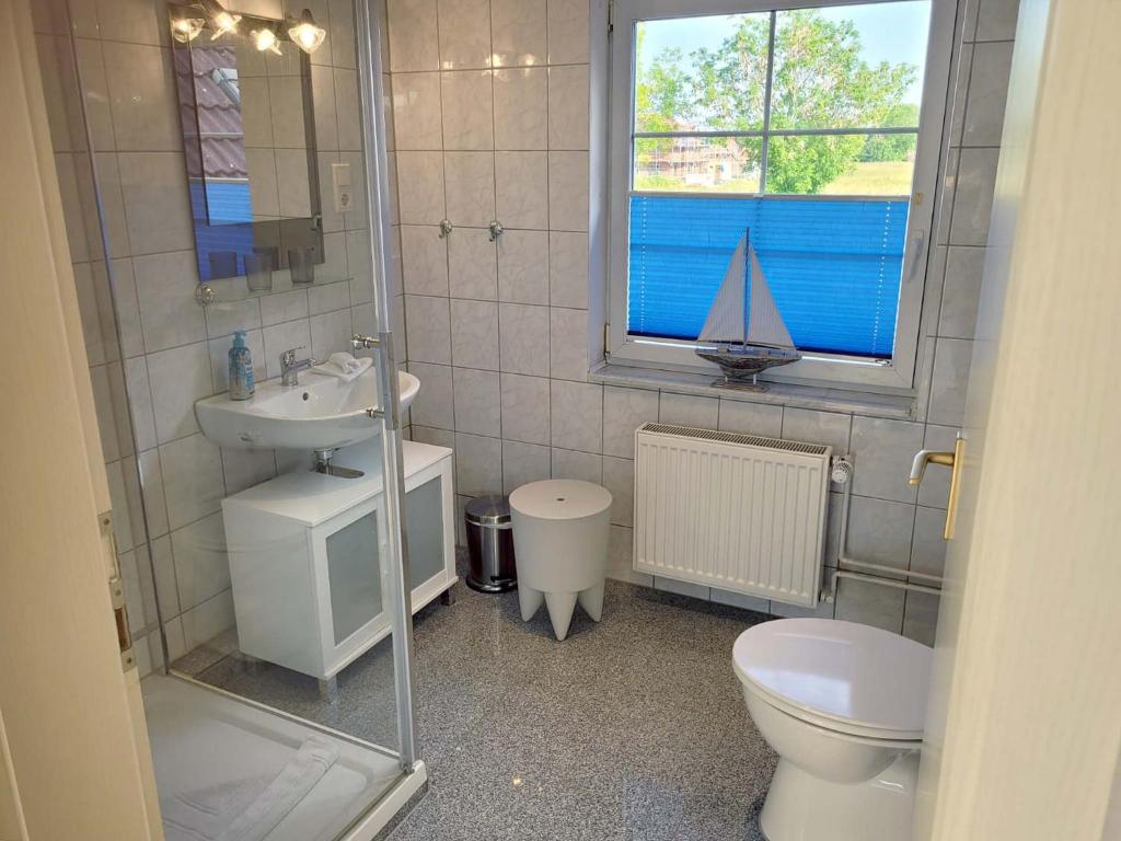 Koupelna v ubytování Pension Lotsenhaus