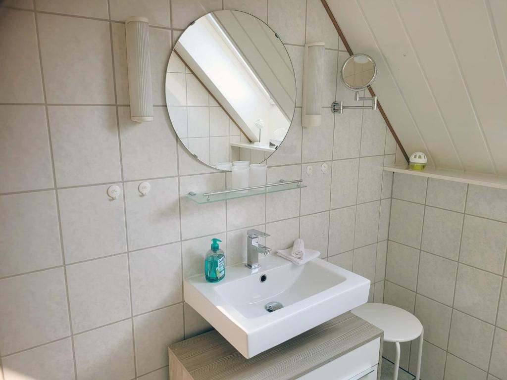 Koupelna v ubytování Pension Lotsenhaus