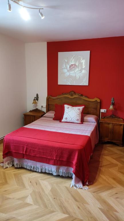 Postel nebo postele na pokoji v ubytování Casa Iris - Paraíso Ortegal