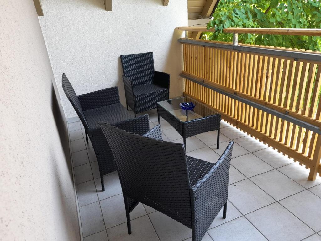 Balkón nebo terasa v ubytování Ferienwohnung Seeleshof