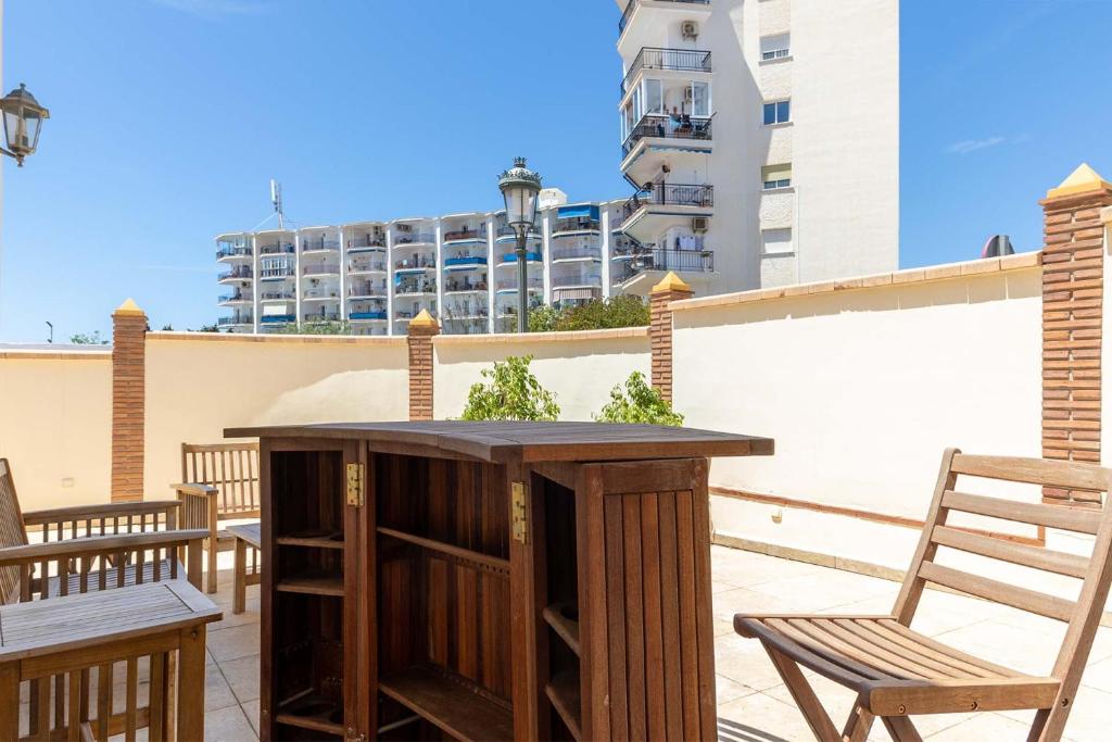 Balkón alebo terasa v ubytovaní Villa de alquiler vacacional en Nerja Calle Solana