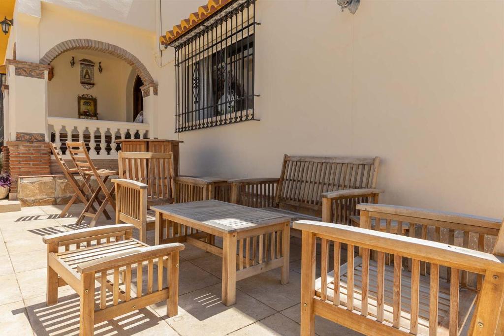 Balkón alebo terasa v ubytovaní Villa de alquiler vacacional en Nerja Calle Solana