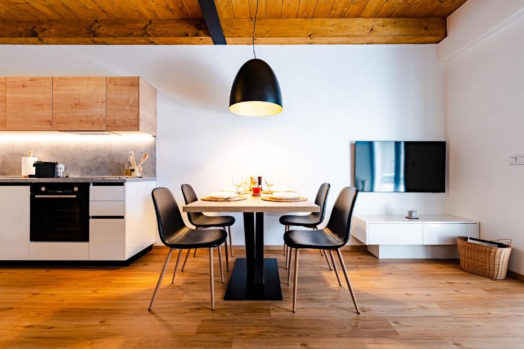 Kuchyň nebo kuchyňský kout v ubytování Apartmány Králíky - Dolní Morava