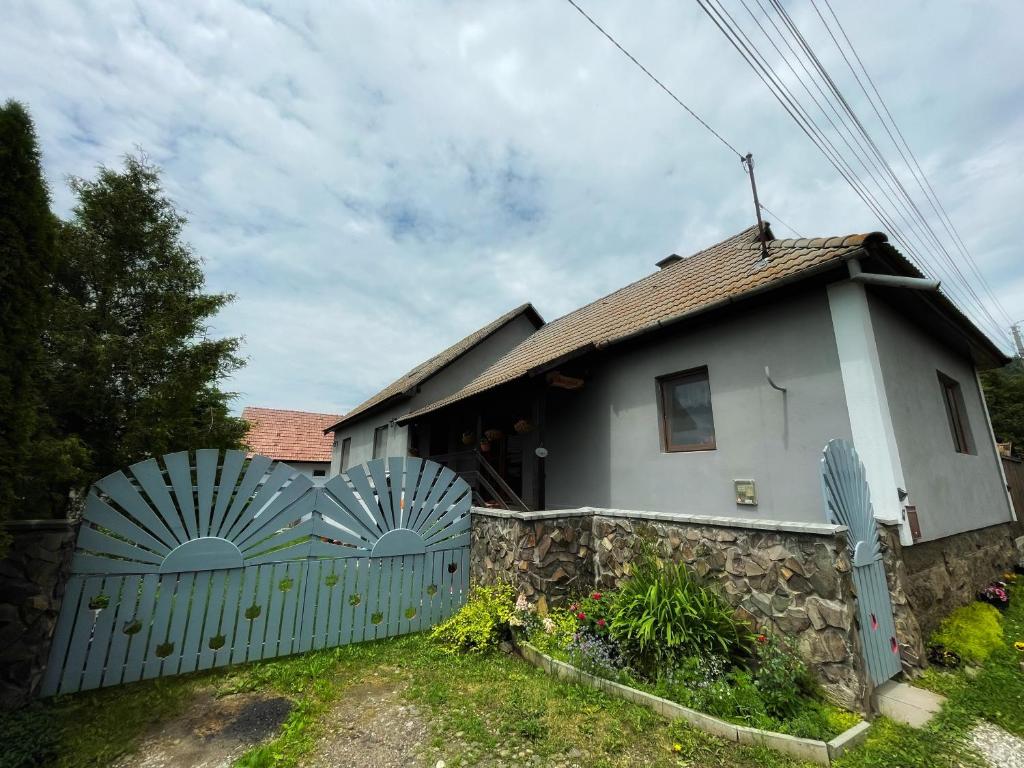 een huis met een hek ervoor bij Casa de oaspeți Cristina in Fitod
