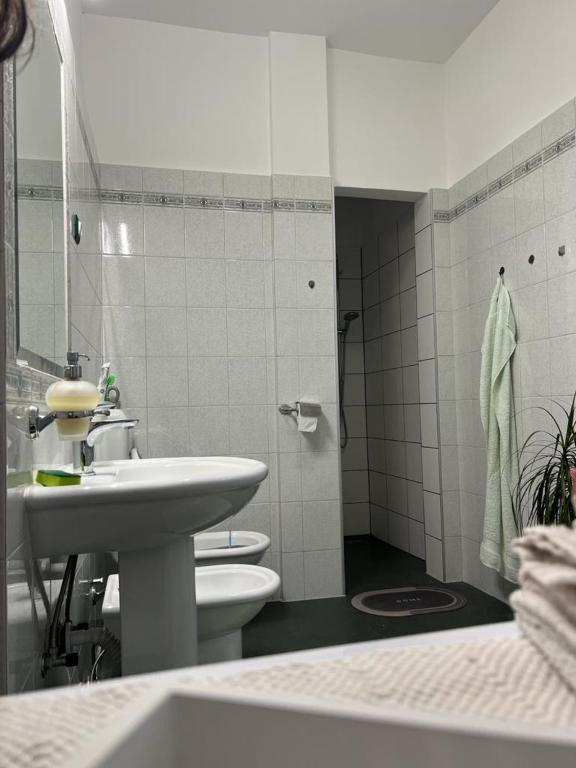 Koupelna v ubytování Rooms Aida