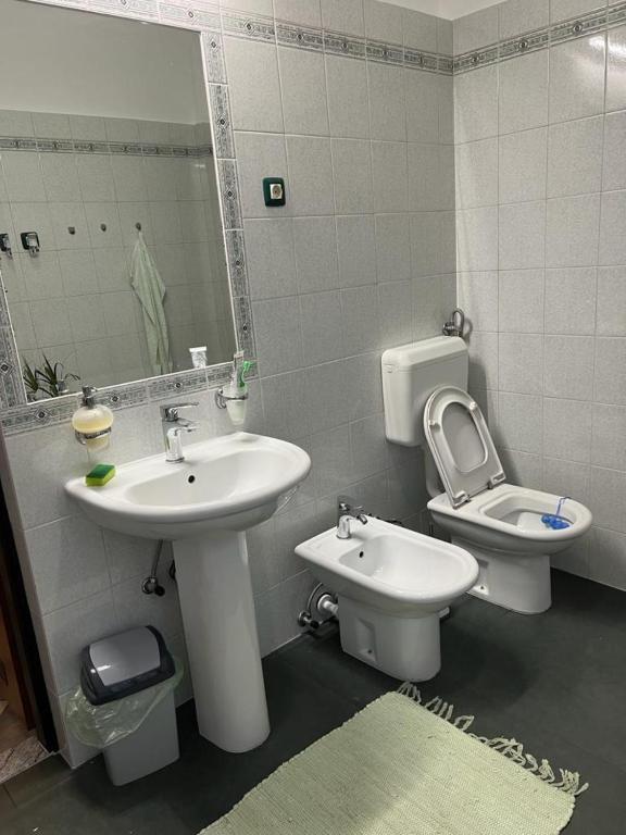 Koupelna v ubytování Rooms Aida