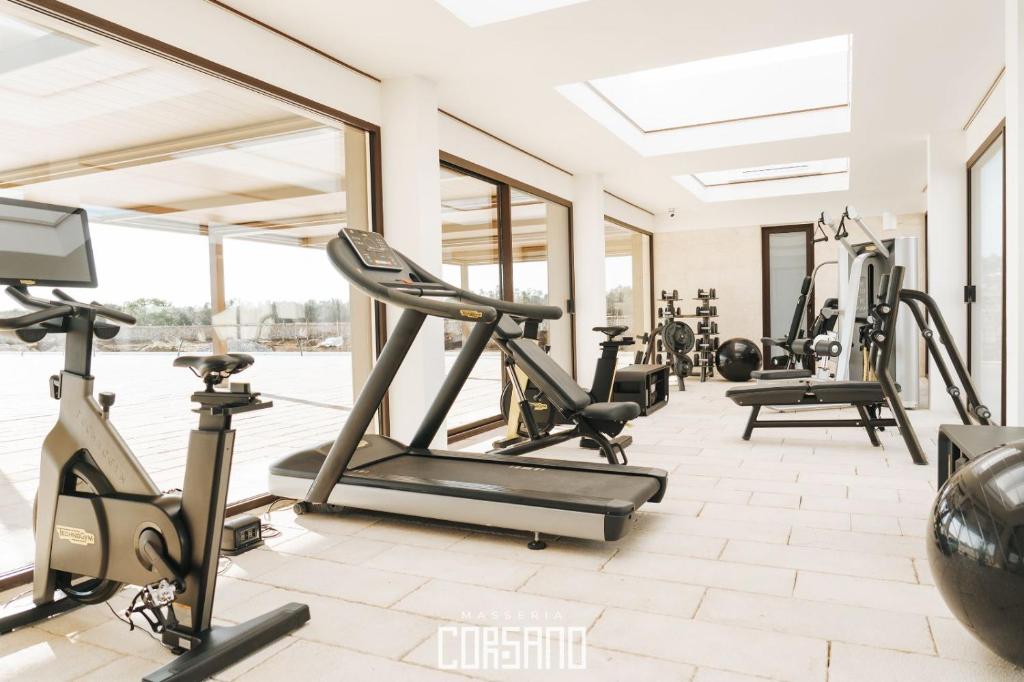 Fitness centrum a/nebo fitness zařízení v ubytování Masseria Corsano
