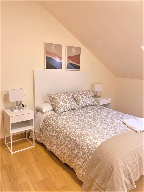 Posteľ alebo postele v izbe v ubytovaní Apartamentos Del Pisuerga