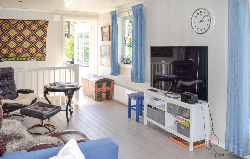 TV a/nebo společenská místnost v ubytování 4 Bedroom Lovely Home In Treungen