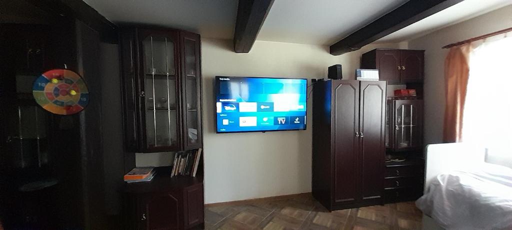 TV a/nebo společenská místnost v ubytování chalupa žamberk