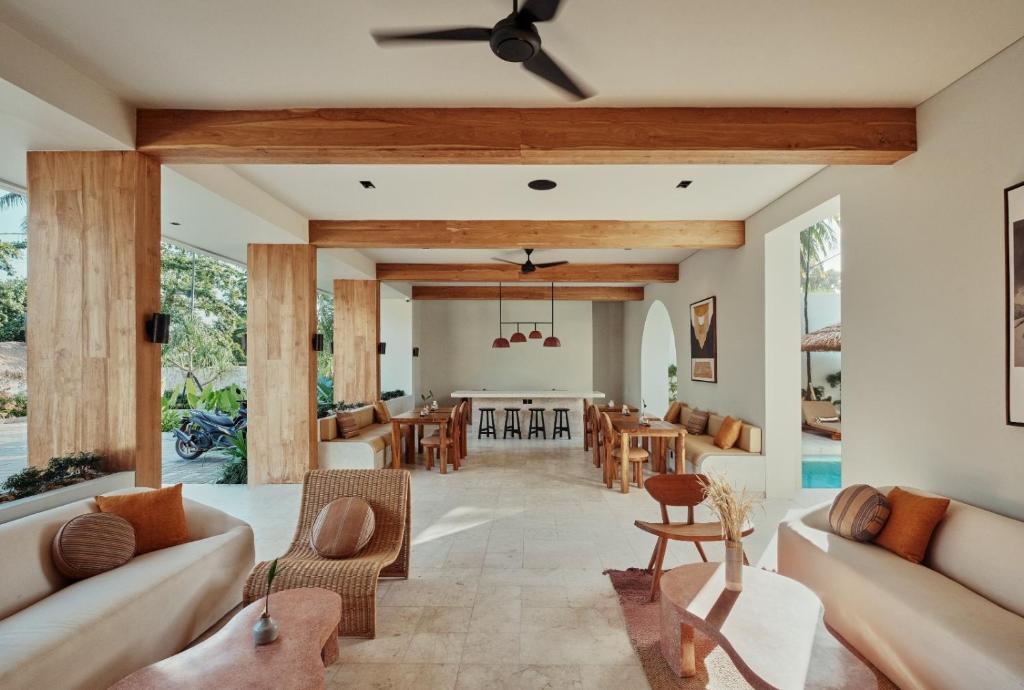 Posezení v ubytování Boni Beach Lombok Boutique Hotel & Villas