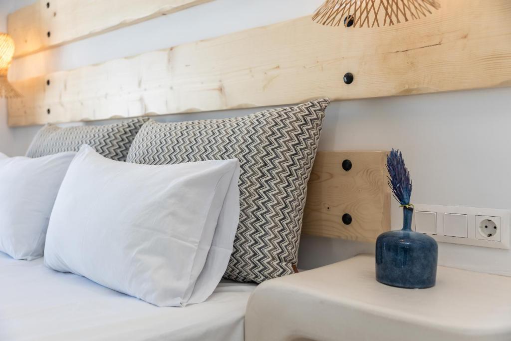 Postel nebo postele na pokoji v ubytování Naxos Leisure