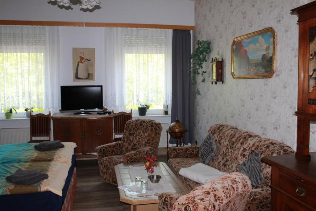 TV a/nebo společenská místnost v ubytování Pension Lehmann