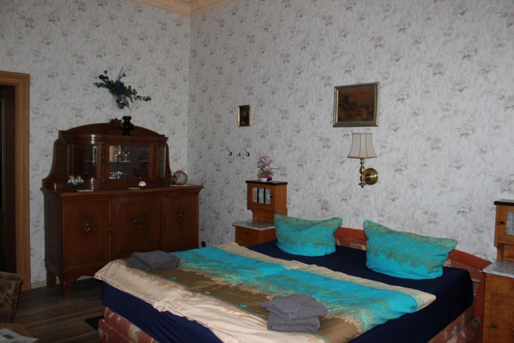 Postel nebo postele na pokoji v ubytování Pension Lehmann