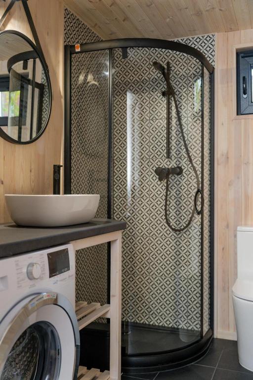 Koupelna v ubytování Morska Przystań Pilëce - Jacuzzi
