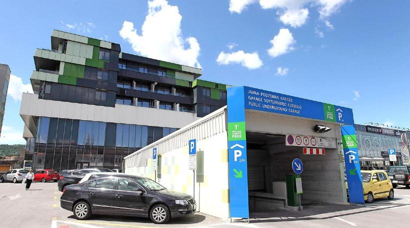 a car parked in front of a gas station at OLD COURT KOPER in Koper
