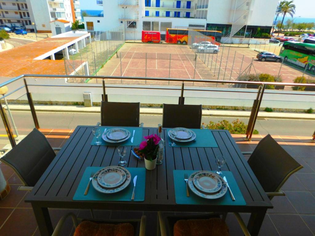 Balkón nebo terasa v ubytování GMID IMMO Apartment Mont Caliu